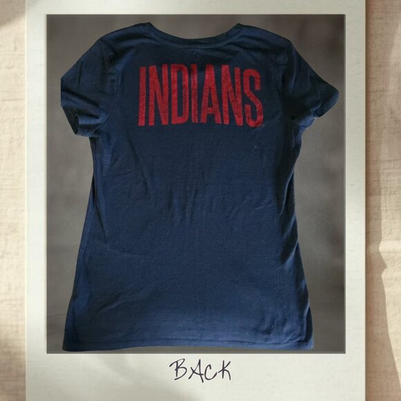 Cleveland Indians Chief Wahoo Navy Tee | MLB | Size M - Picture 2 of 4